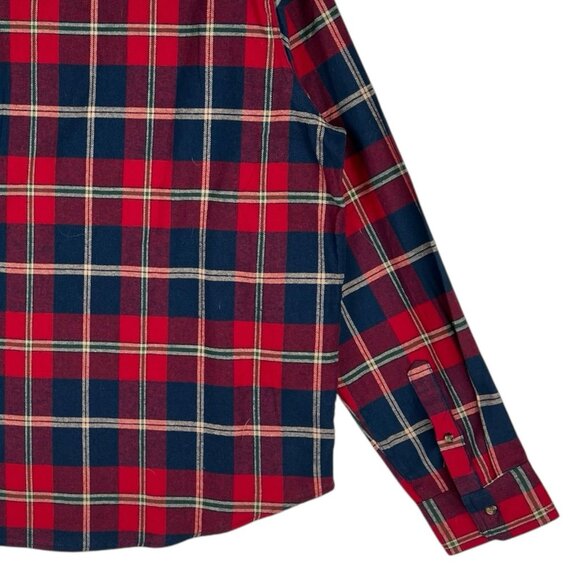 Berkley Jensen Men's Rio Red Blue Flannel Plaid Shirt Size XXL Long Sleeve NWT - Picture 6 of 12